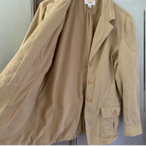 Vintage Talbots Stretch Tan Blazer Jacket - Picture 3 of 7